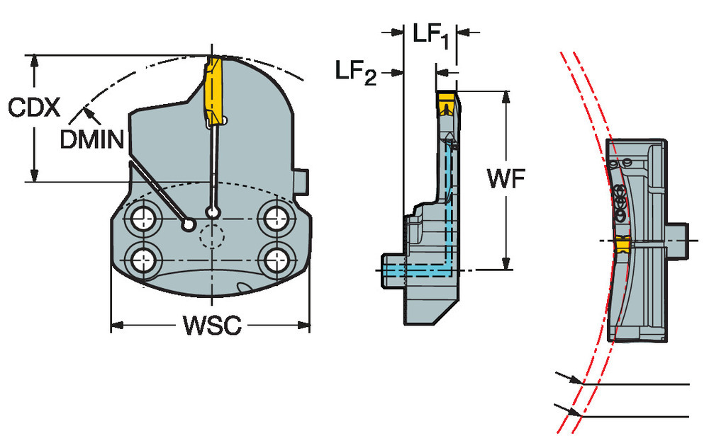 Sandvik Coromant SL70-R123J40B290B-HP CoroCut&reg; 1-2 -ter&auml;p&auml;&auml; aksiaalipistoon