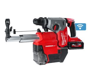 SDS-plus poravasara p&ouml;lynpoistoj&auml;rjestelm&auml;ll&auml; Milwaukee M18 ONEFHXDEL-552C FUEL&trade; One-Key, 2x5.5Ah akut ja laturi