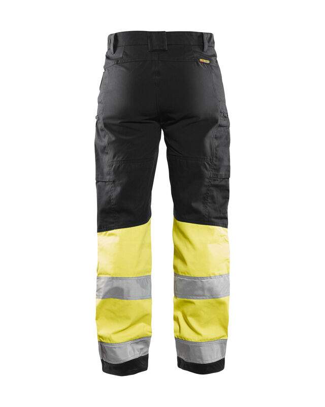 Bl&aring;kl&auml;der 7161 Naisten highvis housut stretch, musta/huomiokeltainen